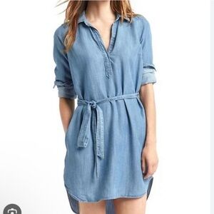 GAP Light Blue Denim Dress Size L